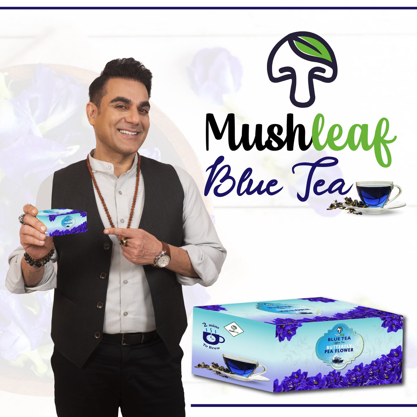 Mushleaf Blue Tea Bags ( 30 Pieces )